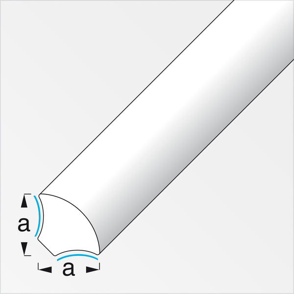 ALFER PROFILO A QUADRANTE ADESIVO PVC BIANCO MM14 MT1