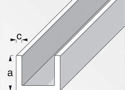 ALFER PROFILO A U PVC BIANCO MM10X21X1 MT2
