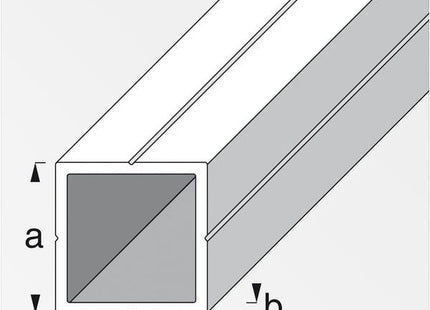 ALFER TUBO QUADRATO PVC BIANCO MM23,5X1,5 MT1