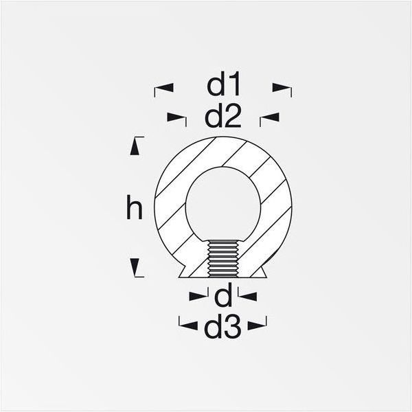 ALFER GOLFARE CON FORO FILETTATO M 8 ACCIAIO ZINCATO