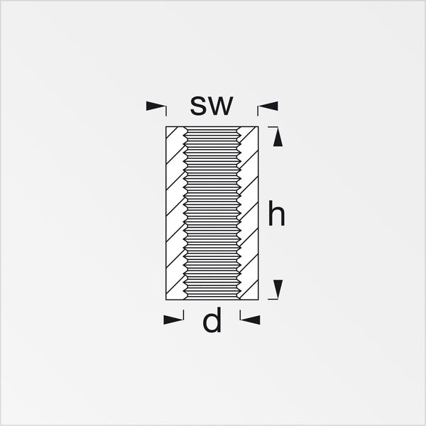 ALFER GIUNTI ESAGONALI ACCIAIO ZINCATO M 8 CONF.PZ 2