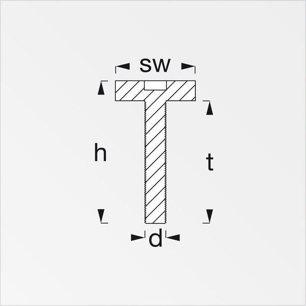 ALFER PIEDE DI REGOLAZIONE PVC/ACCIAIO M 8X46MM