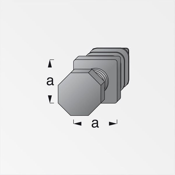 ALFER PIEDINO REGOLABILE IN PLASTICA NERA MM23,5 2PZ