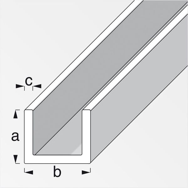 ALFER PROFILO A U ACCIAIO LAMINATO MM16X16X1,5 MT1