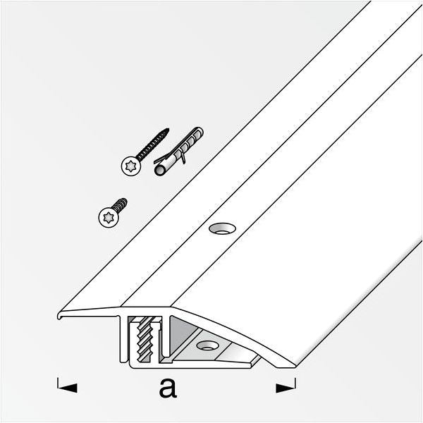 ALFER PROFILO RACCORDO PIATTO ALLUMINIO OTTONE + TASSELLO MM 33 X0,9 MT