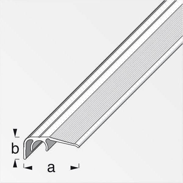 ALFER PROFILO DI CHIUSURA ALLUMINIO ANODIZZATO ARGENTO MM32X12,5 MT1