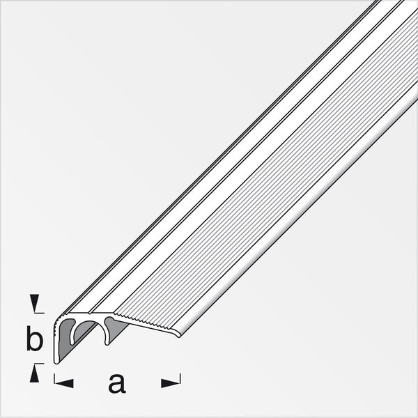 ALFER PROFILO DI CHIUSURA ALLUMINIO ANODIZZATO OTTONE MM32X12,5 MT1