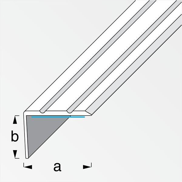 ALFER PROFILO ANGOLARE DI CHIUSURA ADESIVO ALLUMINIO ARGENTO MM25X18 MT1