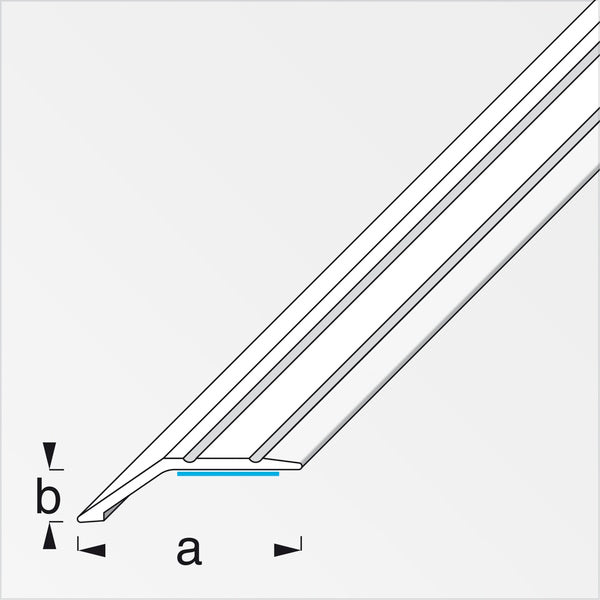 ALFER PROFILO DI COMPENSAZIONE ADESIVO ALLUMINIO ARGENTO MM34X8 MT2