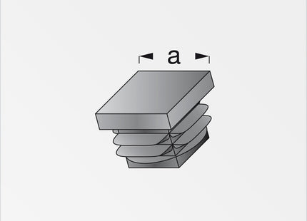 ALFER TAPPI A LAMELLE QUADRATI PLASTICA NERO MM15,5 CONF.PZ 2