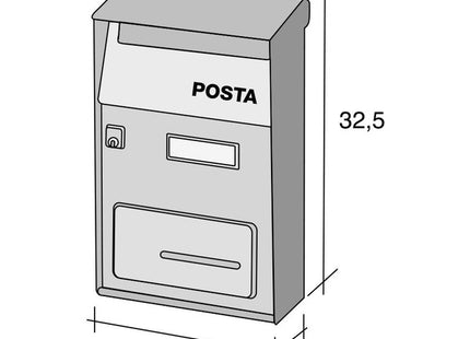 ALUBOX CASSETTA POSTALE MOD. EFFE COLORE VERDE