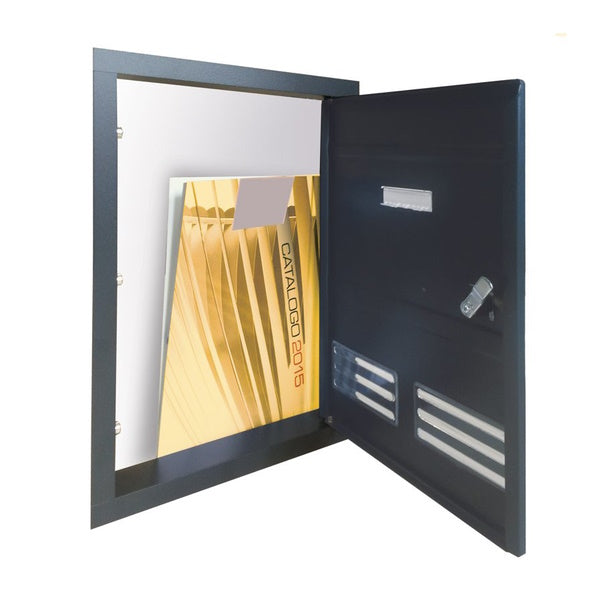 ALUBOX SPORTELLO DA INCASSO ALLUMINIO VERNICIATO GRIGIO