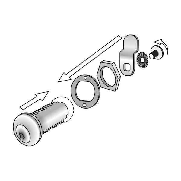 ALUBOX KIT SERRATURA TONDA + LEVETTE PER CASSETTE POSTALI