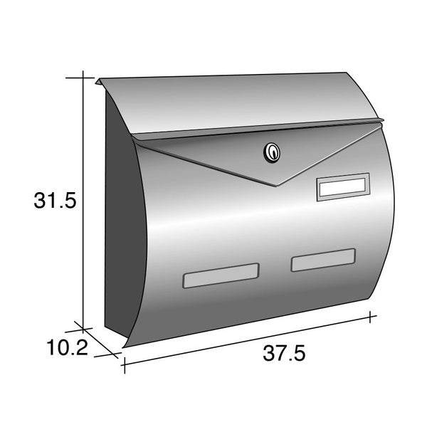 ALUBOX CASSETTA POSTALE MOD. BUSTA COLORE ARGENTO