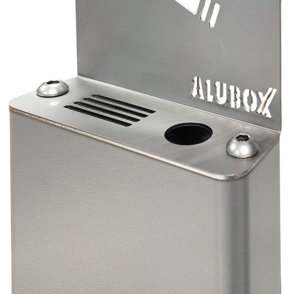 ALUBOX POSACENERE AUTOPORTANTE A COLONNA DA ESTERNO RAL9006