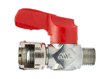 ANI ART. AIR/11 1/4" RUBINETTO DI LINEA CON DADO FRESATO BLISTER PZ1