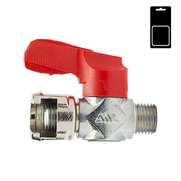 ANI ART. AIR/11 1/4" RUBINETTO DI LINEA CON DADO FRESATO BLISTER PZ1