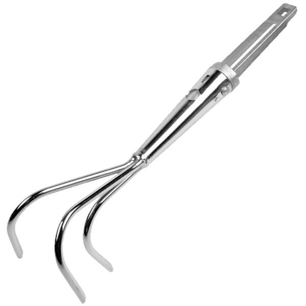 AGEF SARCHIATORE 3 DENTI A PUNTA ACCIAIO CROMATO PER MANICO POLICLICK