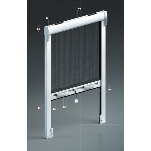 AQUATTRO ZANZARIERA A RULLO JUMBO 40 VERTICALE BRONZO