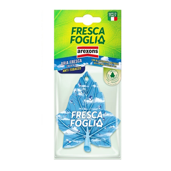 AREXONS PROFUMATORE PER AUTO FRESCA FOGLIA FRAGRANZA ANTIFUMO
