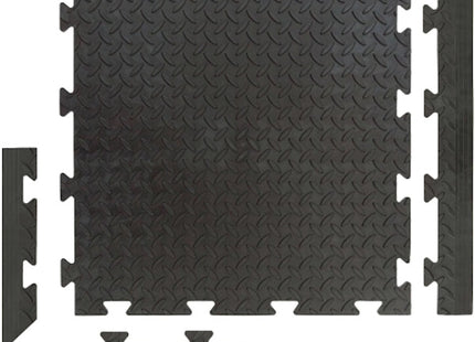 ARTPLAST LINEA TENAX PIASTRELLA IN PVC CHICCO RISO MM500X500x8 NERA