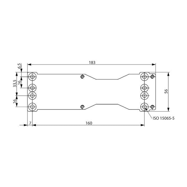 ASSA ABLOY PIASTRA DI MONTAGGIO PER DC200/300/500/700 ARGENTO