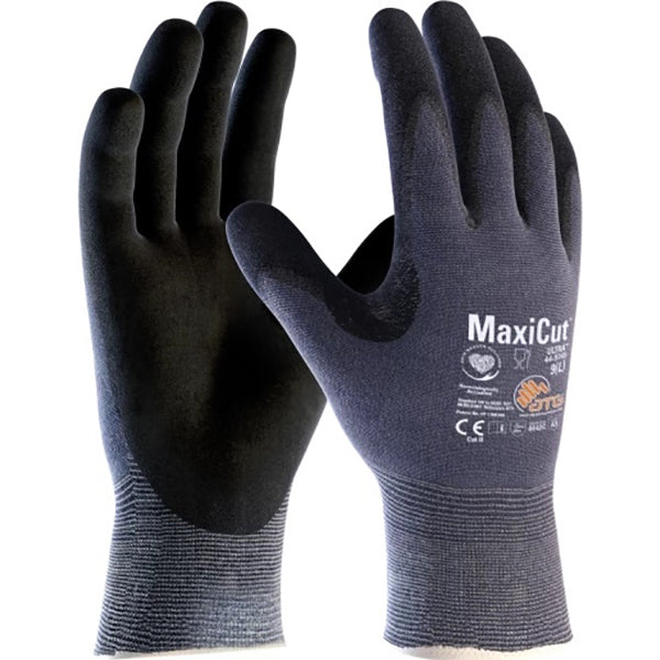ATG GUANTI MOD. MAXICUT ULTRA A44-3745 COLORE NERO/BLU TG 9*