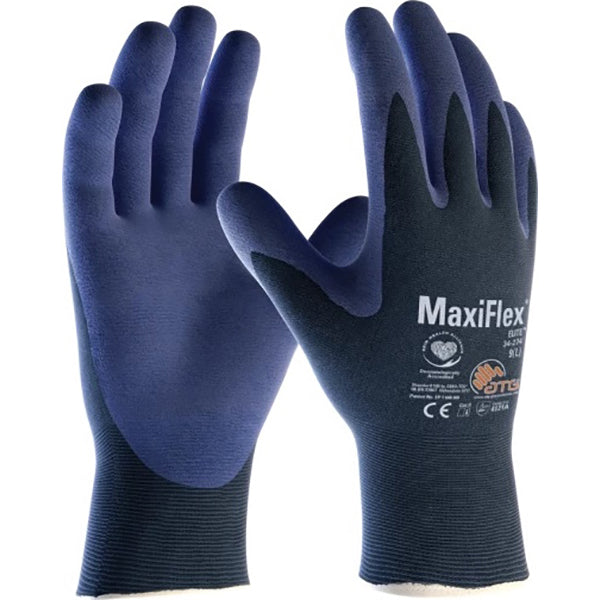 ATG GUANTI MOD. MAXIFLEX ELITE A34-274 COLORE BLU