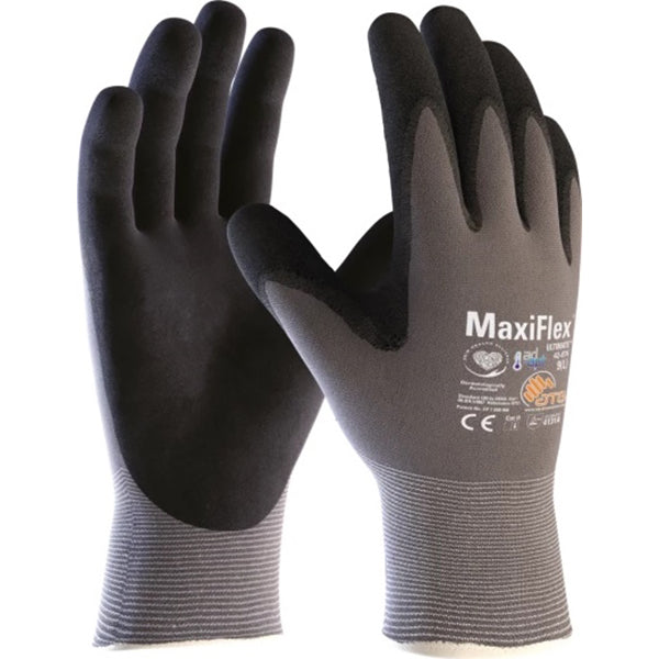 ATG GUANTI MOD. MAXIFLEX ULTIMATE A42-874 COLORE NERO/GRIGIO