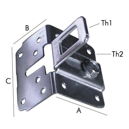 OM4 ATTACCAGLIA PER BARRE PENSILI REGOLABILE IN ACCIAIO ZINCATO ART.266