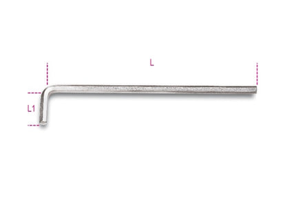 BETA    96LC CHIAVE MASCHIO ESAGONALE PIEGATA LUNGA CROMATA MM 9