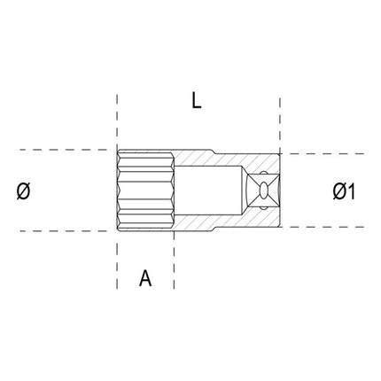 BETA   920AL CHIAVE A BUSSOLA A MANO 1/2" ESAGONALE LUNGA MM32