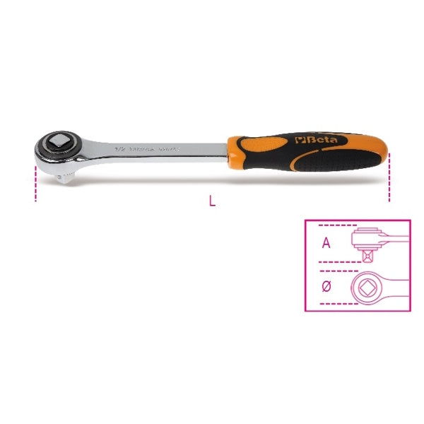 BETA   920/50 CRICCHETTO SEMPLICE QUADRO SCORREVOLE 72 DENTI 1/2"*