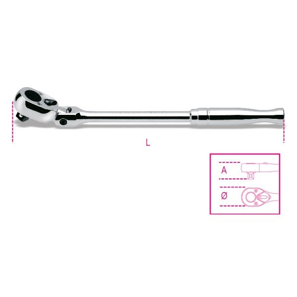 BETA   920M/56 CRICCHETTO REVERSIBILE SNODATO IN METALLO 1/2"