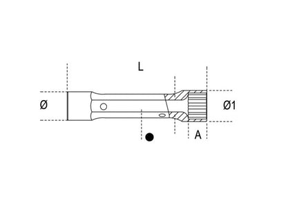 BETA   935 CHIAVE A TUBO DOPPIA ESAGONALE TIPO LEGGERO MM 6X 7