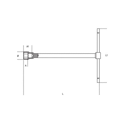 BETA   950 CHIAVE A T SEMPLICE ESAGONALE MM17