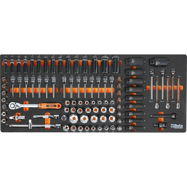 BETA BW2400SXLO9/E-XXL CASSETTIERA CON 9 CASSETTI + 716 UTENSILI ARANCIO