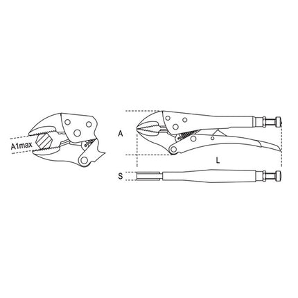 BETA  1052 PINZA REGOLABILE GANASCE CONCAVE