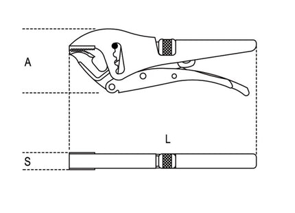 BETA  1056 PINZA REGOLABILE AUTOBLOCCANTE PER FRIGORISTI MM190*
