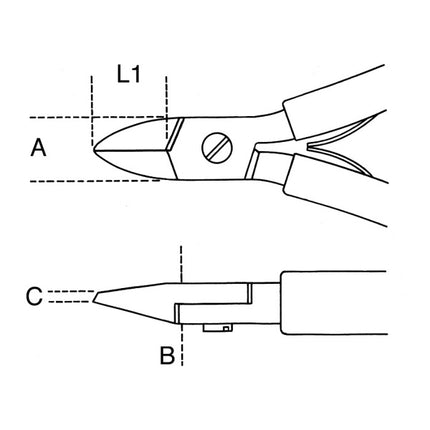 BETA  1184BM TRONCHESE PER ELETTRONICA A TAGLIENTI DIAGONALI RASI MM120