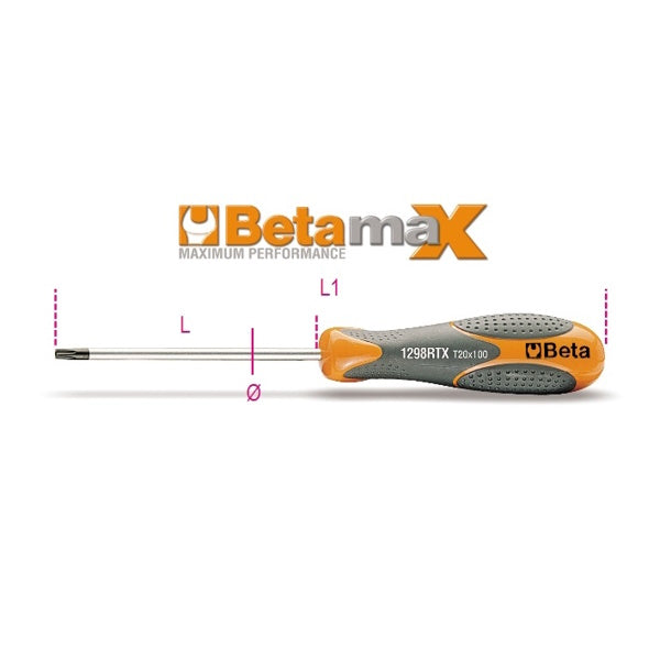 BETA  1298RTX GIRAVITE PER VITI TAMPER RESISTANT TORX