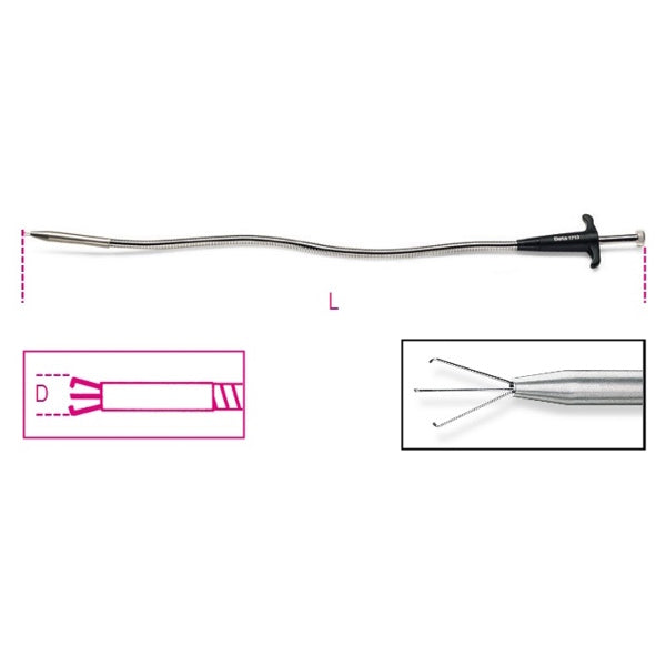 BETA  1713M UTENSILE FLESSIBILE CON ARTIGLI PRENSILI MM500