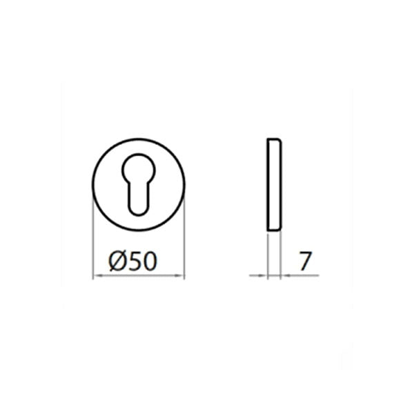 GHIDINI BOCCHETTA MINNY D.MM50 FORO YALE IN NYLON