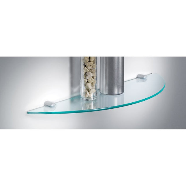 BOLIS MENSOLA VITRA TONDA IN VETRO SABBIATO MM160X580