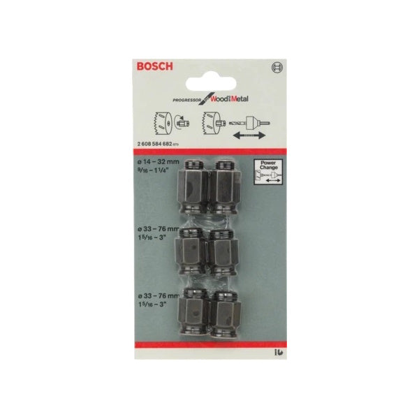 BOSCH SET ADATTATORI PER SEGHE A TAZZA STANDARD DA 6 PEZZI