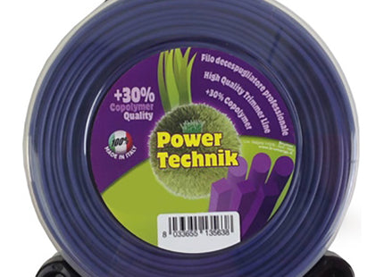 BRUMAR POWER TECHNIK FILO DECESPUGLIATORE QUADRO D.MM 3,0X15MT VIOLA*