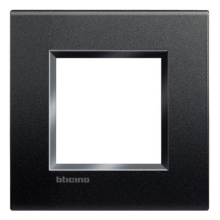 BTICINO LIVINGLIGHT PLACCA 2 POSTI COLORE ANTRACITE