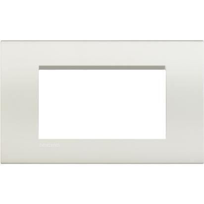 BTICINO LIVINGLIGHT PLACCA 4 POSTI COLORE BIANCO