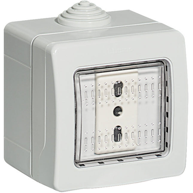 BTICINO IDROBOX PRESA BIPASSO IN CUSTODIA IP55 1 MODULO