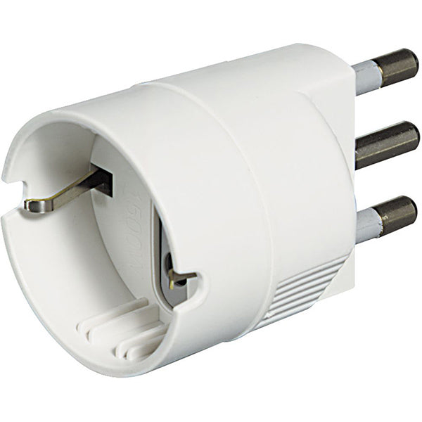 BTICINO ADATTATORE CON SPINA 2P+T 16A PRESA SCHUKO 2P COLORE BIANCO